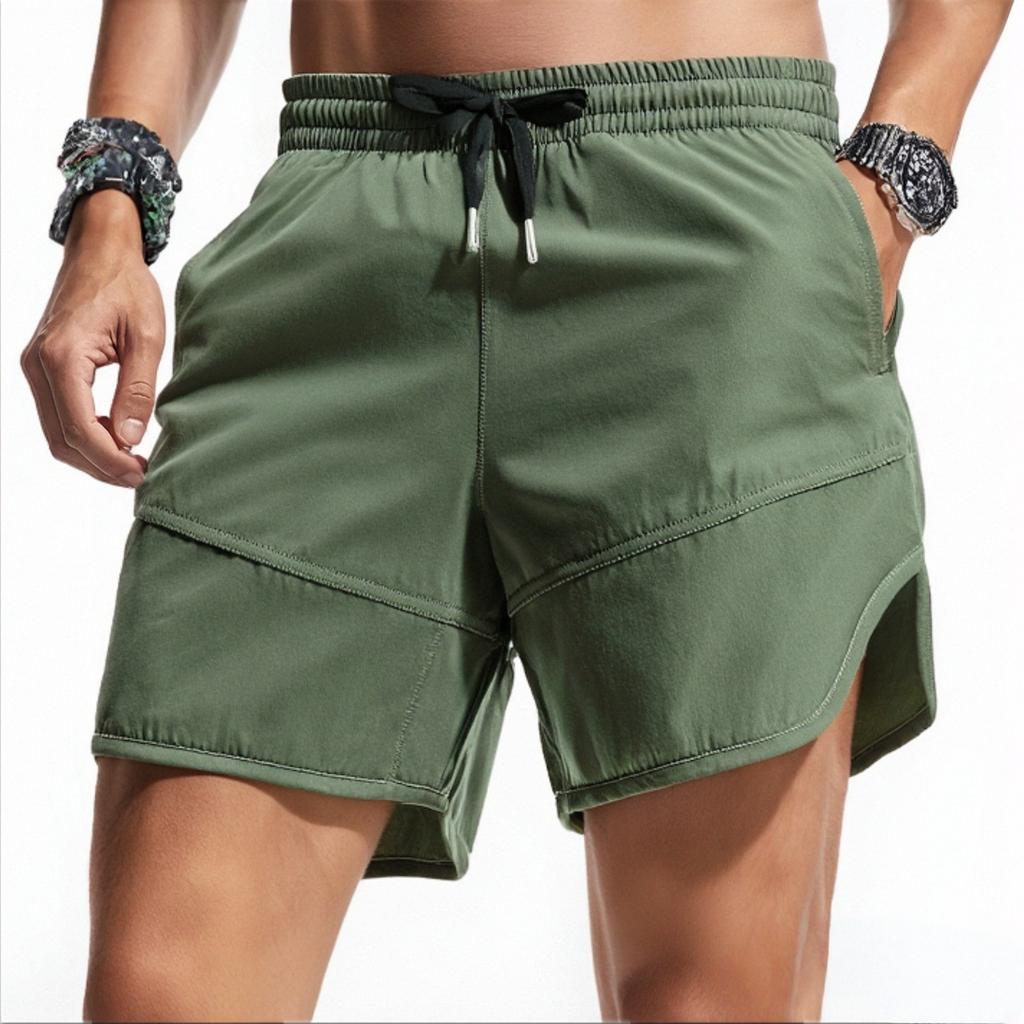 Herren Sommer Schnelltrocknend Und Atmungsaktiv Locker Vielseitig Sporthose Mit Kordelzug Und Schlitzdesign