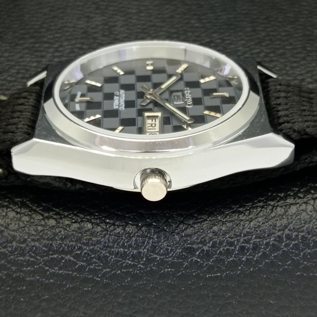 JAPAN SEIKO 5 AUTOMATIC MENS 6309A REFURBISHED BLACK COLOR DIAL WATCH A440227-4 Sk-a440227-1