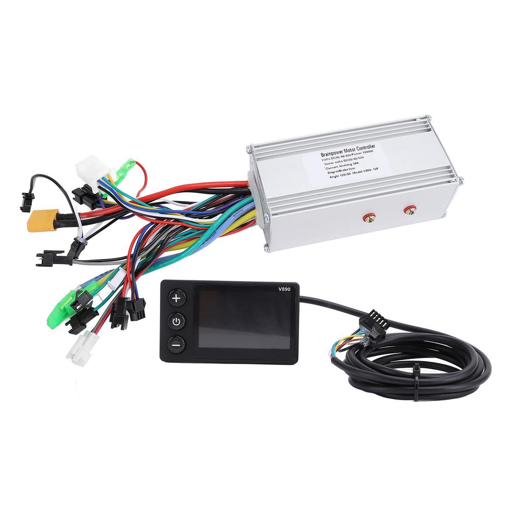 36V 48V 60V 1000W 38A 3 Mode Brushless Sine Wave Controller 5540 with V890 LCD Display Panel Electric Bike Conversion Kit