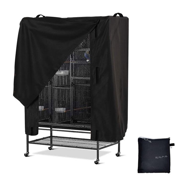 Outdoor Bird Cage Dust Cover Oxford Cloth Shade Waterproof Patio Birdcage Cover for Myna Cage Protector Black