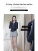Douyin-Style Grey A-Line High-Waist Sporty Mini Skirt for Women - Summer 2025