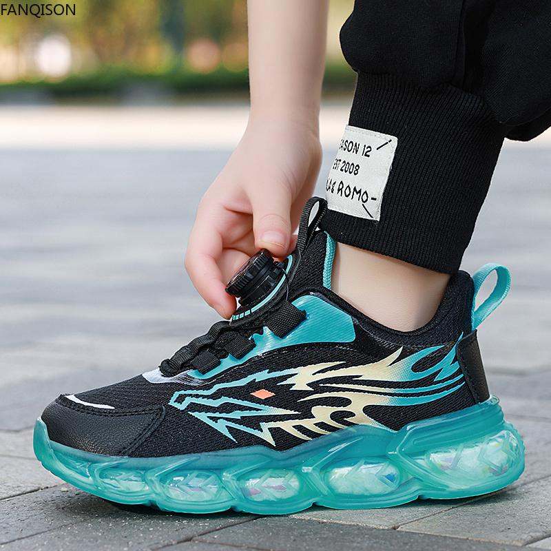 Весенне-осенняя детская дышащая сетчатая детская спортивная повседневная обувь — фото 12