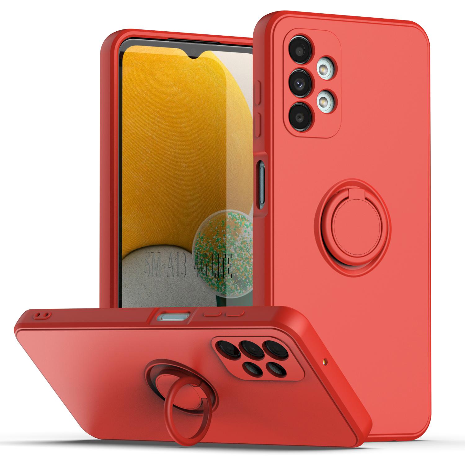 

For For Samsung Galaxy A03 A11 A12 A22 A30 A33 A32 A51 A52 A71 A72 Magnetic Ring Holder Cover Luxury Liquid Silicone Case For Galaxy A03