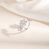 Three Flowers Full Zirconium Opening Bracelet Women's Three Leaves Inlaid Zirconium Bracelet Opening Bracelet
