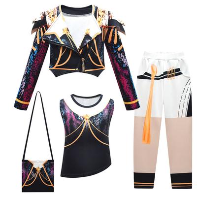 Dievčenské Detské Anime Kreslené POP Speváčka Super Star Potlačená Vesta Bunda Nohavice Oblečenie Set Oblečenie Halloween Cosplay Kostýmy