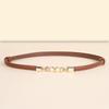 Solid Color Thin Women Belt PU Leather Decorative Waistband New Waist Chain  for Dresses