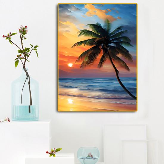 Full Drill 5D Rhinestone Painting Kit Rich Color Sparkling DIY Handmade Landscape Diamond Art Wall Decoration
