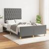 VidaXL Bed Frames with Headboard, Upholstered Bed, Double Bed, Adult Bedroom Interior Bed, Modern, Grey 3270535