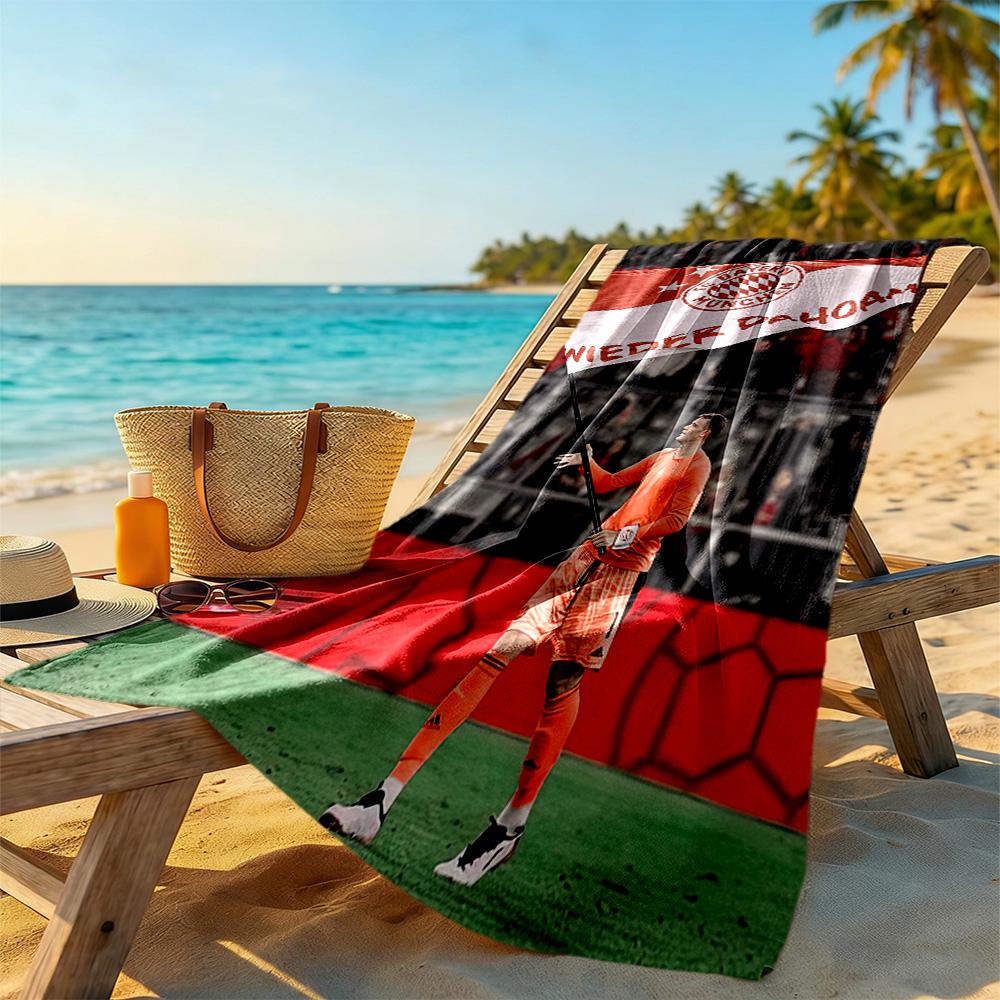 Bayern Munich Beach Towel Soft Durable Quick-Dry Comfortable Lightweight Suitable for Sports, Travel, Swimming, Yoga, Bathroom, Beach, And Pool