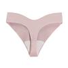 Plus Size Women's Sexy Pure Cotton Antibacterial Crotch Ice Silk One Piece Non Mark Low Waist Thong Underwear