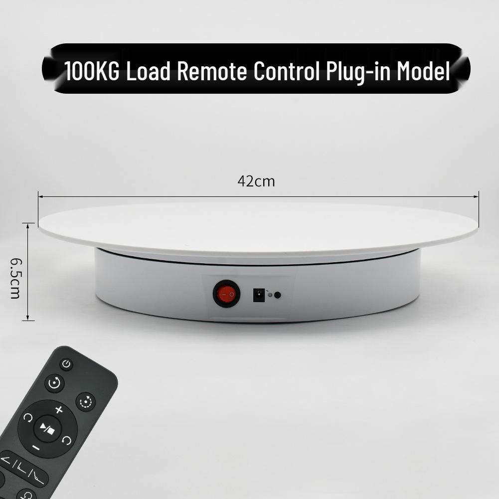 Cross-Border Electric Turntable: Remote-Controlled Rotating Display Stand for Live Broadcasts & E-commerce, 100KG Capacity