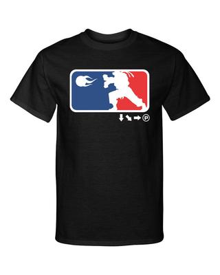 Ryu Hadouken Arcade Fighting Sports League Gaming Style Graphic Tee Shirt
