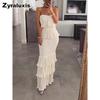 New Fashion Chic Women's Off-Shoulder Ruffled Pleated A-Line Dress