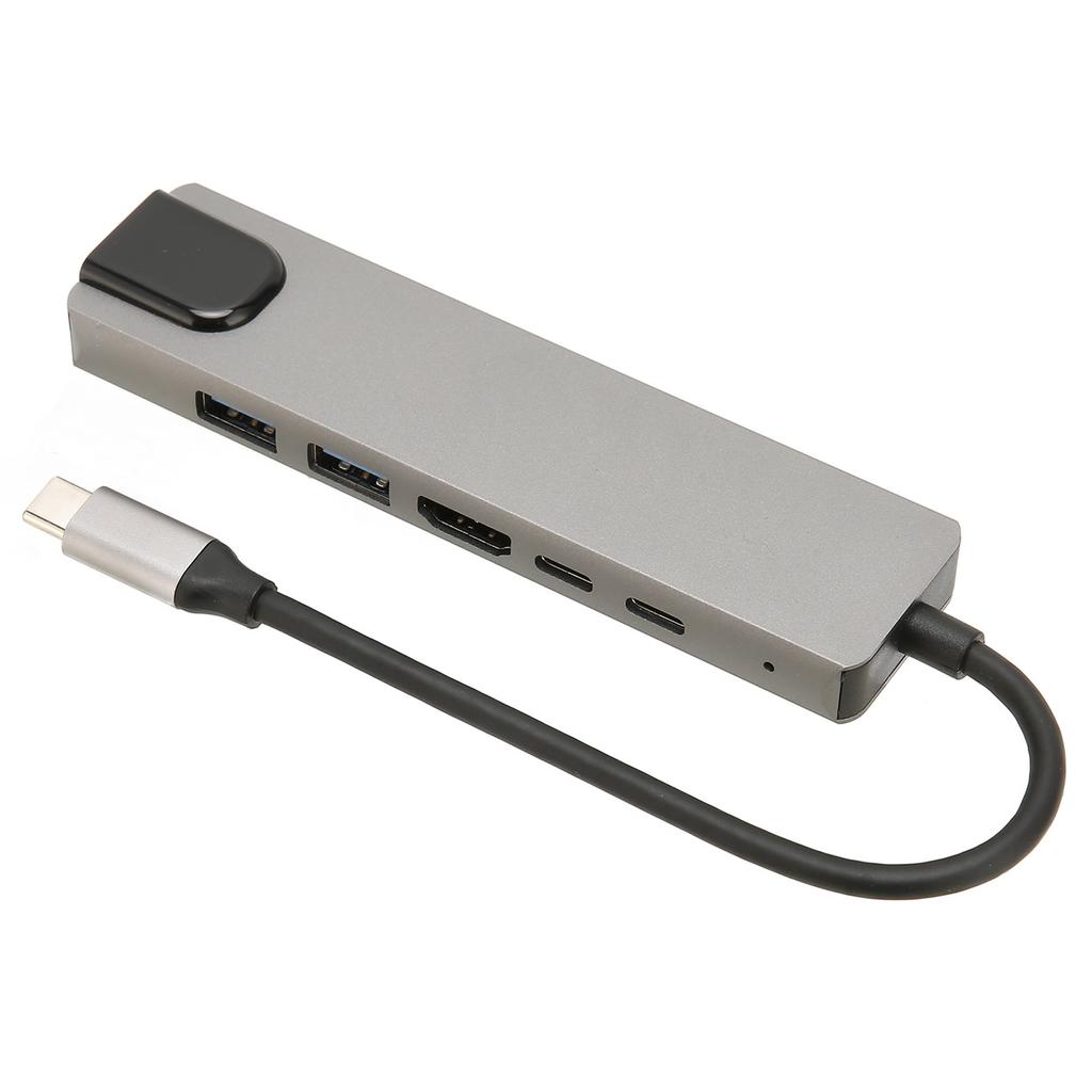 Hub tip C la HDTV 6 în 1, interfață multimedia 4K HD, putere 87W, Ethernet, USB C, port USB, USB C