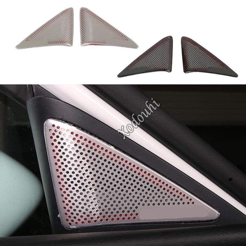 For Mazda 3 Mazda3 Axela M3 Sticker Inner Front Head A Column Frame Triangle Molding Sound Speak Radio Trim