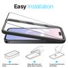 NORTHJO 2Pcs A+ For iPhone 16 Plus/15 Plus Screen Protector 0.3mm High Aluminum-Silicon Glass Film with Alignment Frame,Black