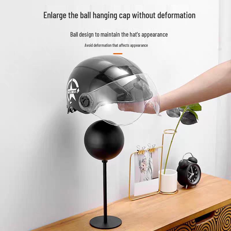 Versatile No-Drill Motorcycle Helmet & Hat Display Stand