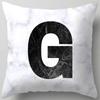 Marble Letter Print Pillowcase Decorative Pillow Sofa Cushion Cover Home Decor Pillowcase