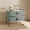 Italian Luxury Modern Minimalist Solid Wood Bedside Table High-End Solid Oak Nightstand for Main Bedroom Sofa Side Storage Box