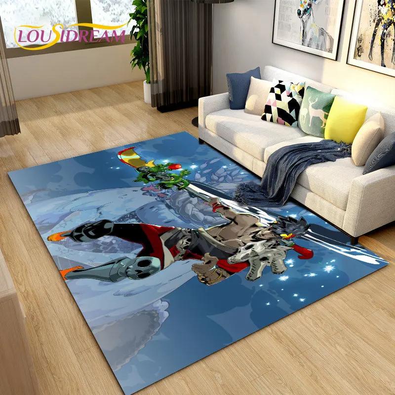 Hades Zagreus Gioco Giocatore RPG Tappeto Area, Tappeto Tappeto per Soggiorno Camera da Letto Divano Zerbino Decorazione, Tappetino Antiscivolo per Gioco Bambini