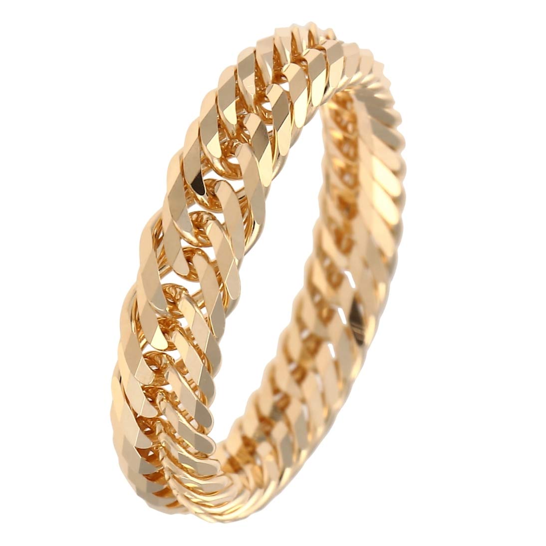 

18K Gold Ring K18 Kihei Ring Made in Japan Diameter Outer Diameter Size [Fairy Cullet] 12-sided (Inner 15.66mm 19.06mm, 9) золотий