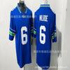 Seattle Seahawks NFL Football Jersey Men Women Cotton Team Apparel Retro Blue 14 10 6 11 21 Number