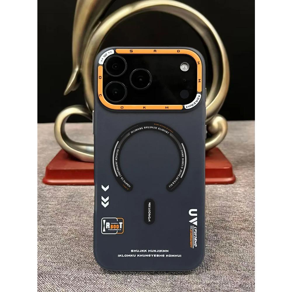 

Matte Magnetic Phone Case for IPhone 17 Pro Max 17 17 Pro Magsafe Wireless Charge Frosted Back Metal Lens Frame Buttons Cover iPhone17 Pro чорний