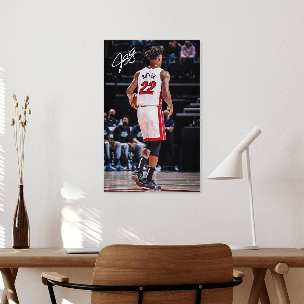 LINYISHU Jimmy Butler Poster Basketball Signature Wall Art Canvas Print Poster HD Home Decoration Painting ID82814; Unframe; 16x24inch(40x60cm)