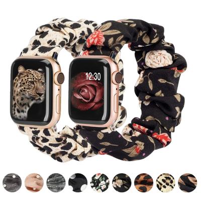 38/40/41mm 42/44/45mm Armbandsrem Flerfärgad Klocktillbehör Vävning Mjuk Elasticitet Smart Klockarmband Ersättning för Apple Watch 8