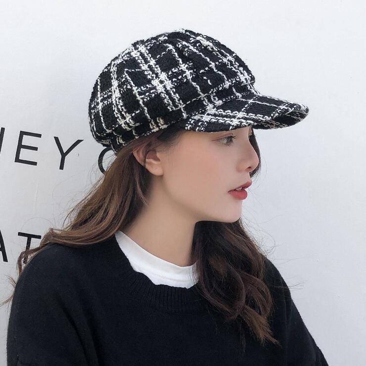 Koreanische Trend-Entenschnabel-Barett: Herbst/Winter Schiebermütze Malermütze