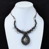 Azurit Malachit Halskette Kupferdraht umwickelt Verstellbare Halskette Kupferschmuck Edelsteinkette zum Geschenk Handgefertigt Drahtumwickelter Schmuck