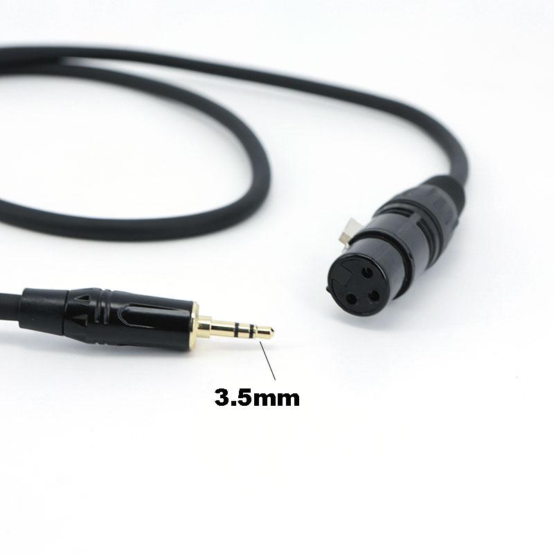 1m 2m 3meter Audio 3pin XLR To 3.5mm Male Microphone Aux Extend Cable 3.5 Jack To XLR Female Cord Gold Plated Connector Wire