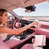 Pink Universal Car Phone Holder With Metal Hook Clip For Air Vent Mounting: Secure And Adjustable Cell Phone Stand For Iphone