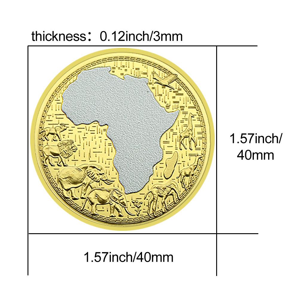 Six Colored Animal Collection Commemorative Coins, Collection Gifts, Commemorative Medals, and Badges, Gift Box Set