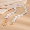 Fashion Irregular Shaped Faux Pearl Light Luxury Metal Clavicle Necklace Jewelry