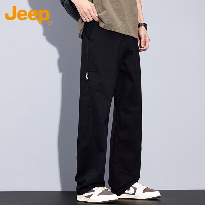 

Jeep Men s Casual Straight-Leg Cargo Pants L