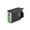 200W Multi-Port Charger with QC3.0 & PD Fast Charging, 3 USB + 2 PD Ports, EU/UK Plug, 5V/4A