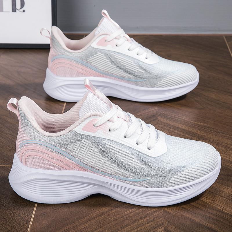 Knitted Running Sports Shoes Women Breathable Mesh Casual Sneakers Soft Sole Comfort Outdoor Trainers for Walking Jogging