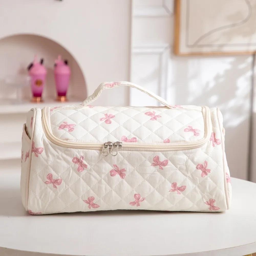 Portable Travel Cosmetic Bag Large Capacity Shockproof Hair Dryer Storage Bag Anti-Scratch Dustproof Women Toilet Wash Bag