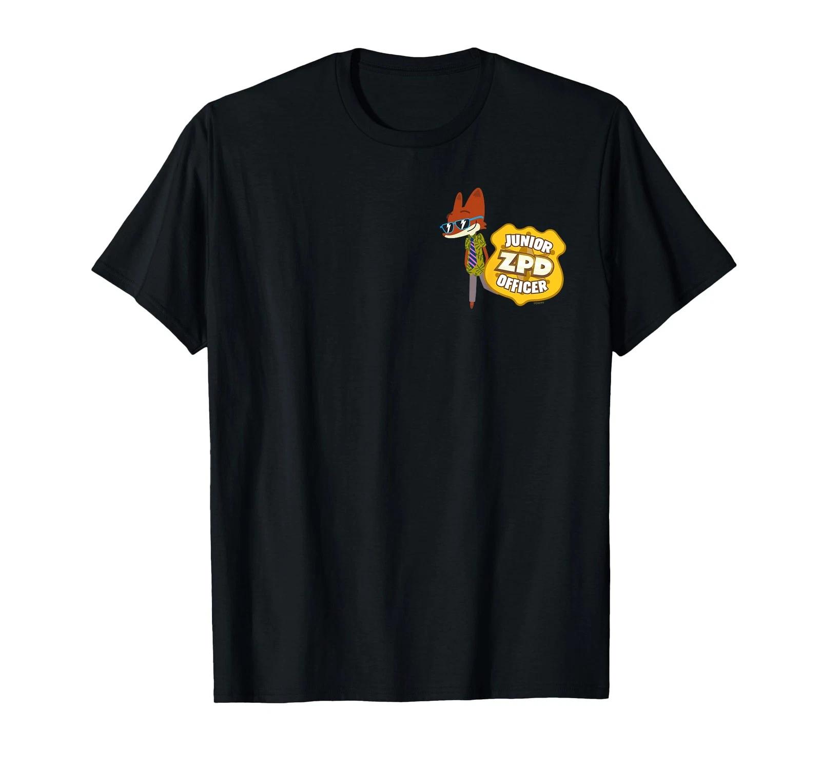 Disney Zootopia Nick Wilde Zpd Junior Officer Badge Costume T-Shirt_ M