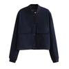 Women S Stand Collar Big Pocket Casual Spring Autumn Jacket