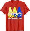 Funny Gnomies Down Syndrome Awareness Month Blue Unisex T-Shirt