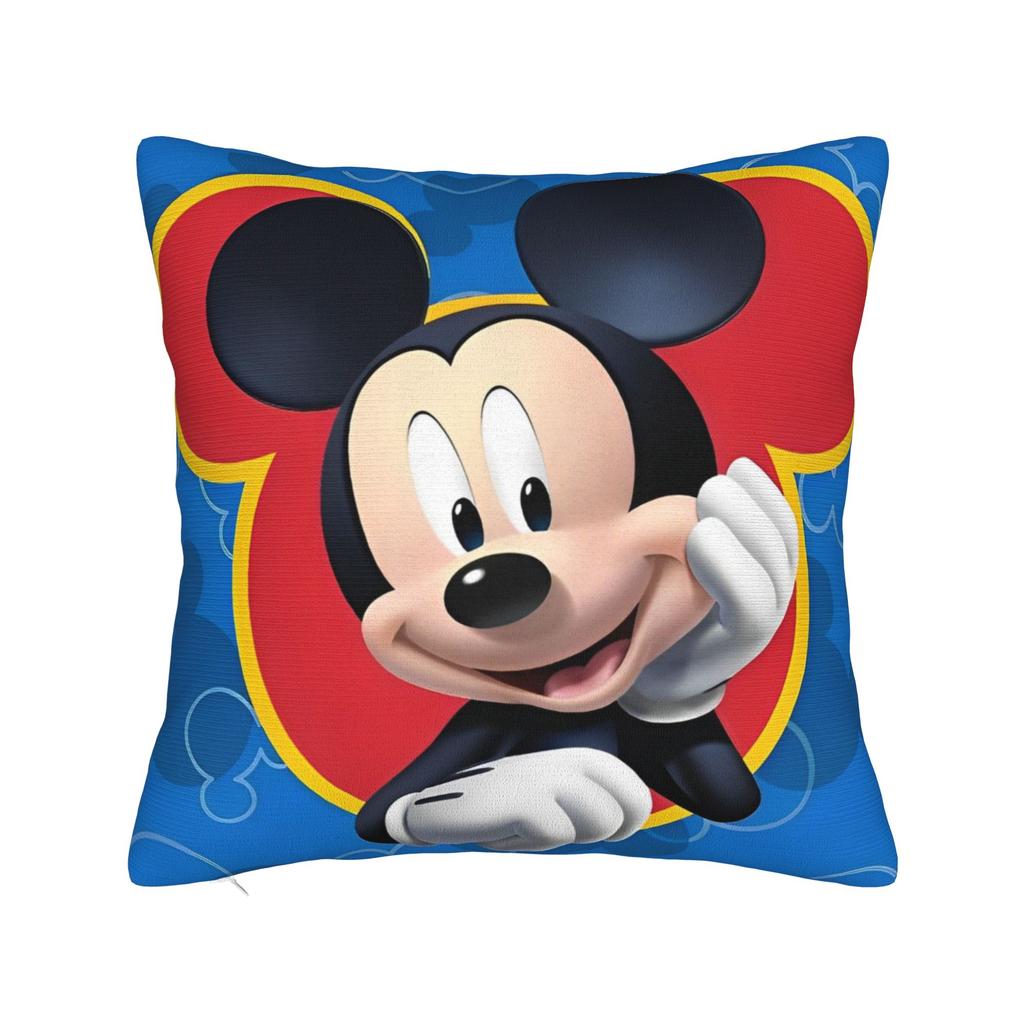 Mickey Mouse Kuddfodral Polyester Kudde för Soffa Söt Känd Tecknad, Avslappnade Kuddfodral