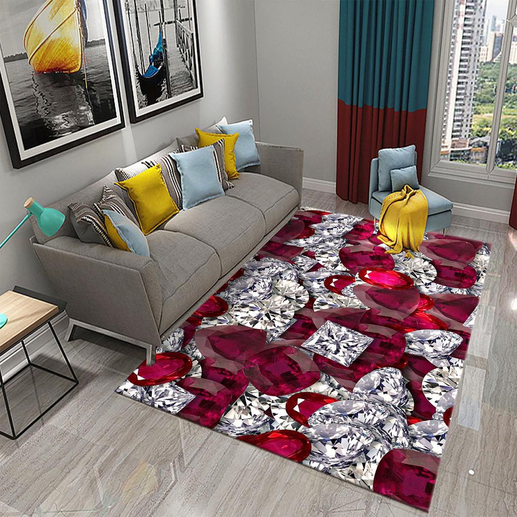 Living room balcony bedroom floor mat soft children's room rug casual rug bathroom non-slip rug sparkling diamond rug