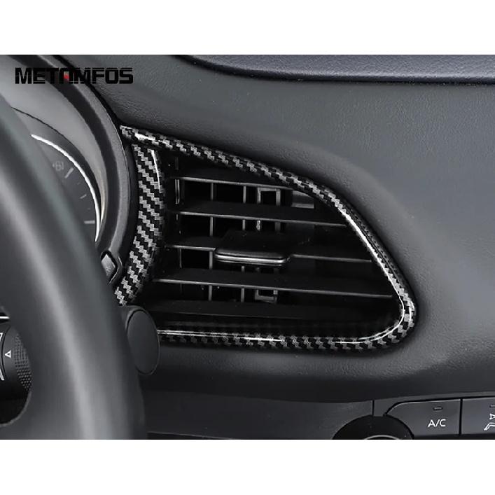 Dashboard Air Condition Vent Outlet Cover Trim For Mazda CX-30 CX30 -2025 2026 Carbon Fiber Interior Accessories Car Styling