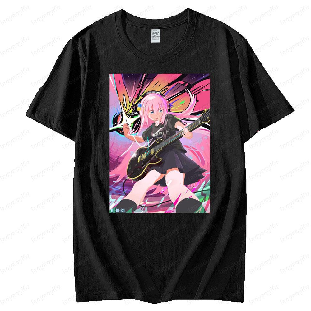 BOCCHI THE ROCK Role Printed Tshirt Cool Rock and Roll Lover Creative Short Sleeve Men Women Universal Summer Crewneck Tee Tops