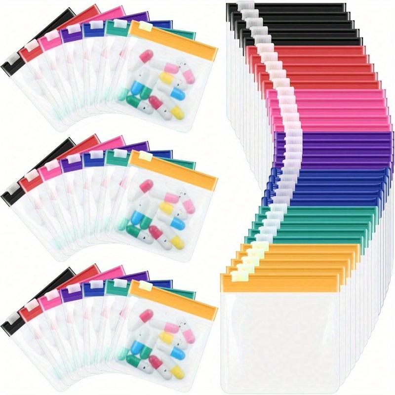 Pill Pouch Bags Zippered Pill Pouch Set Reusable Translucent Medicine Organizer Self Sealing Medicine Bag Travel Plastic Pill Bags