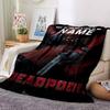 Custom Name Deadpool Movie Poster blanket for Couch & Bed, Plush Cozy Fuzzy Blanket Super Soft & Warm Blankets for Fall and Winter. 090819