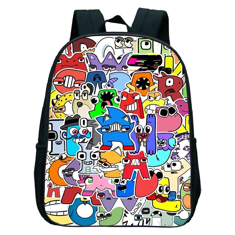 Cartoon Preschool Bookbag Waterproof Backpack Alphabet Lore Print School Bags Kindergarten Backpacks for Boys Girls Kids Bag