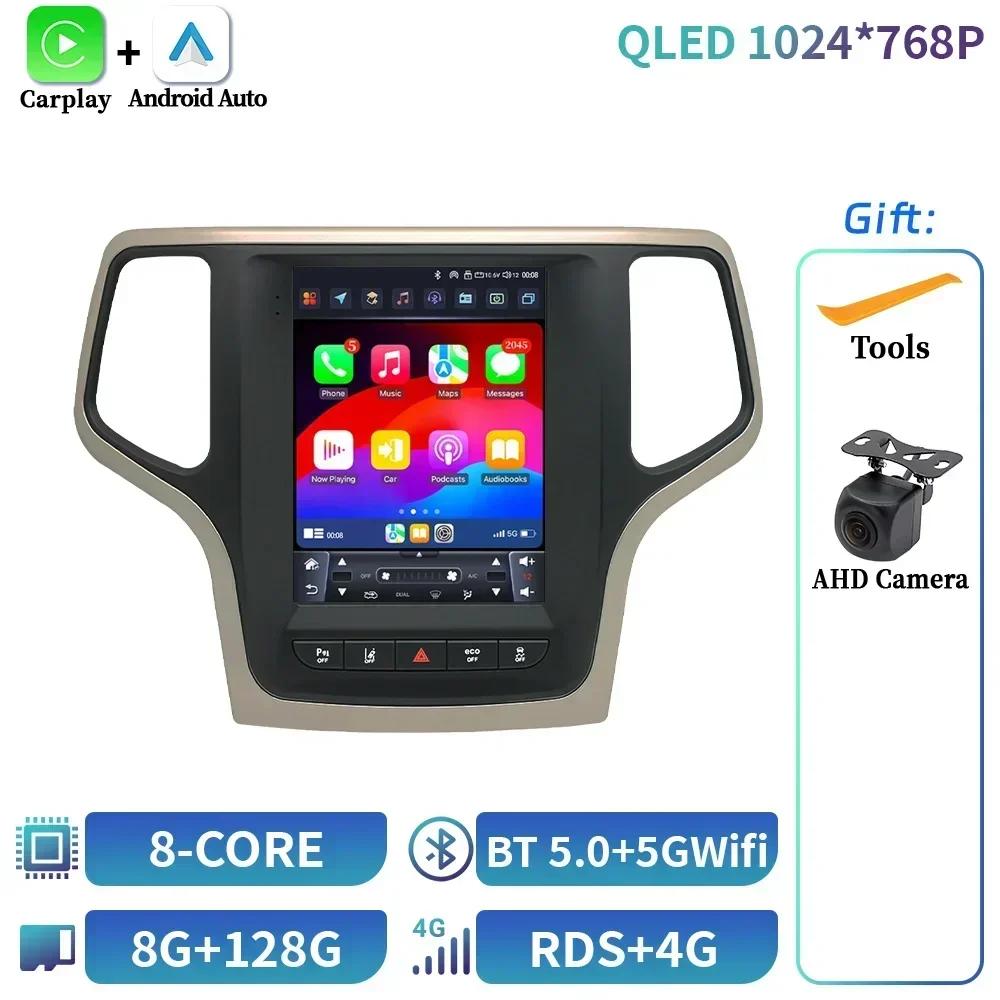 9,7-calowe radio samochodowe z Androidem 14 dla Jeep Grand Cherokee 2014-2017 Stereo Multimedia 4G GPS Bezprzewodowe BT Carplay Ekran dotykowy Stereo